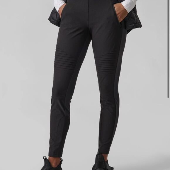 Athleta Headlands hybrid moto tight size 2 black leggings - Picture 1 of 9